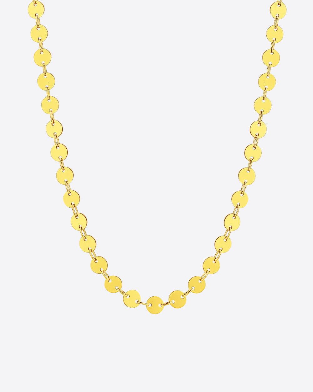 DANIEL CLIFFORD „Cora“ Damen Halskette Choker Silber 925 vergoldet 18k Gold, enganliegende Kette mit Plättchen, größenverstellbar 31cm - 36cm