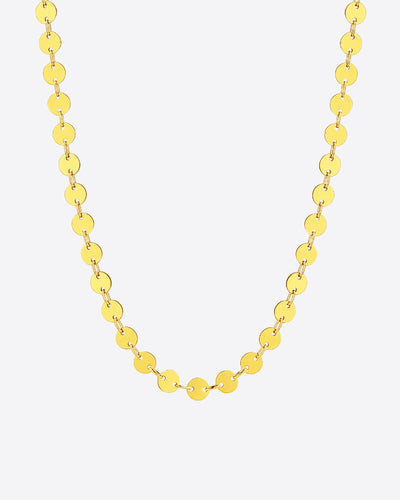 DANIEL CLIFFORD „Cora“ Damen Halskette Choker Silber 925 vergoldet 18k Gold, enganliegende Kette mit Plättchen, größenverstellbar 31cm - 36cm