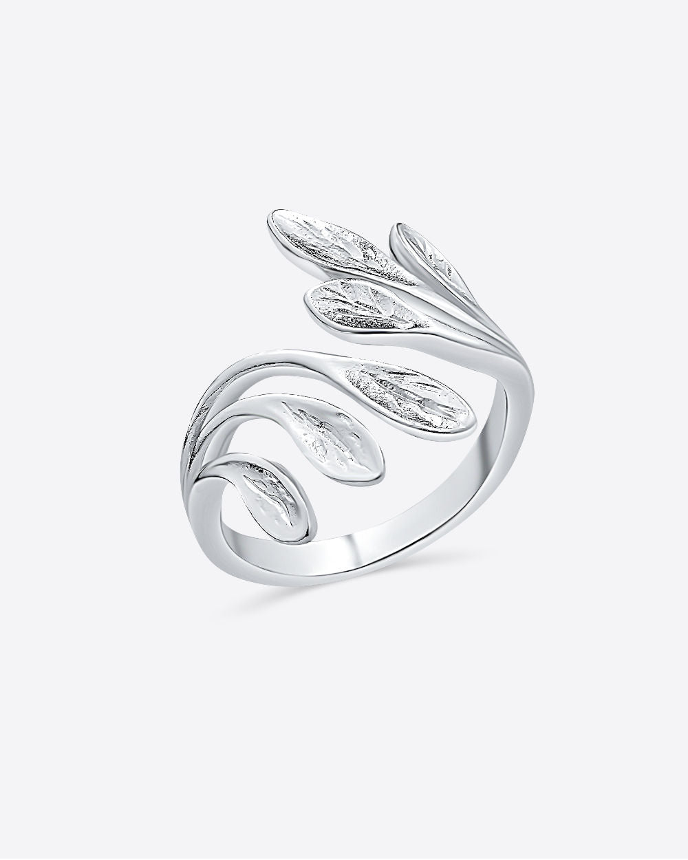 daniel Clifford damen ring silber 925 lea lorbeer blaetter blume silberring größenverstellbar handgefertigt schmuck geschenk frau freundin